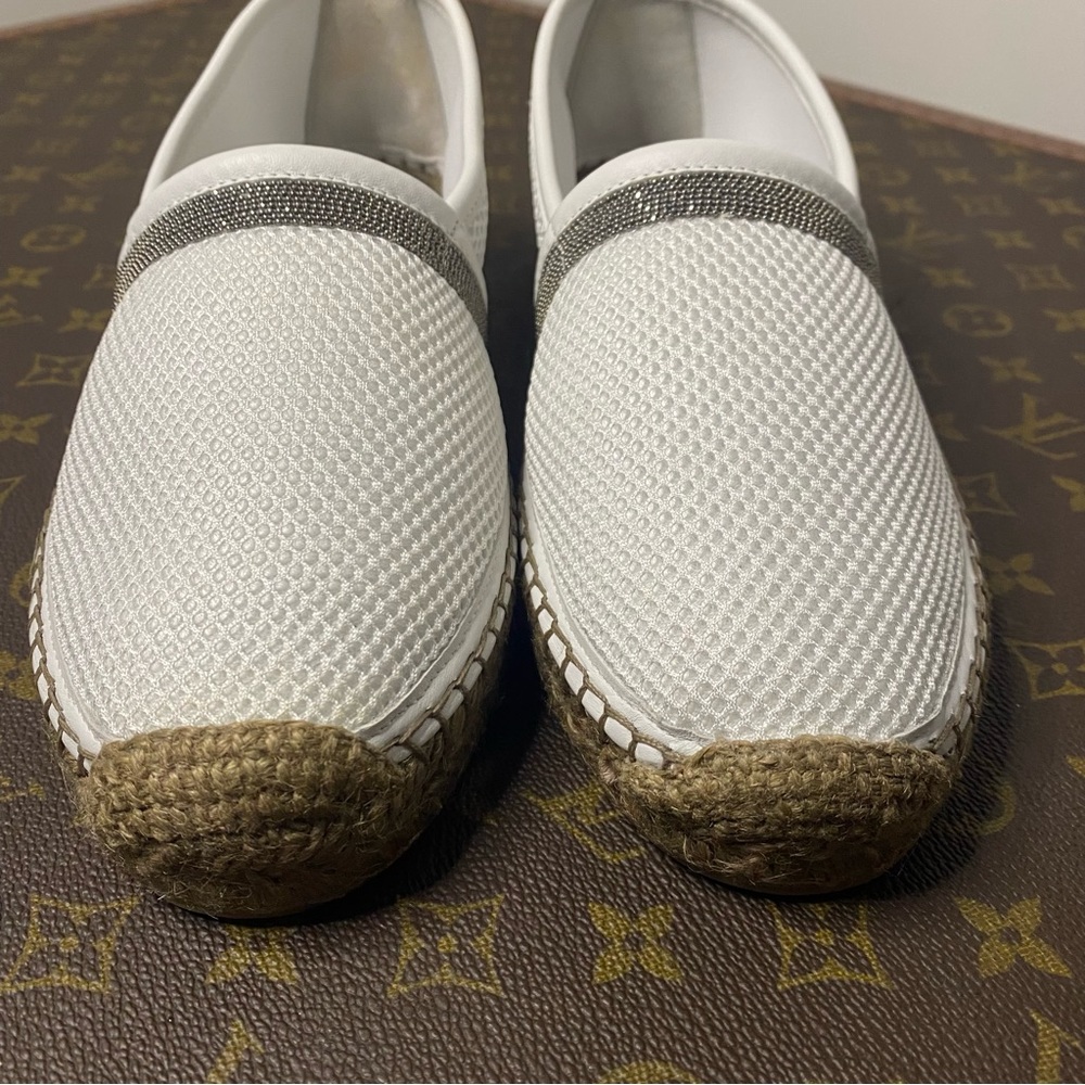BRUNELLO CUCINELLI Leather Monili White Espadrilles SZ US 7, 9, 9.5 - Picture 4 of 8